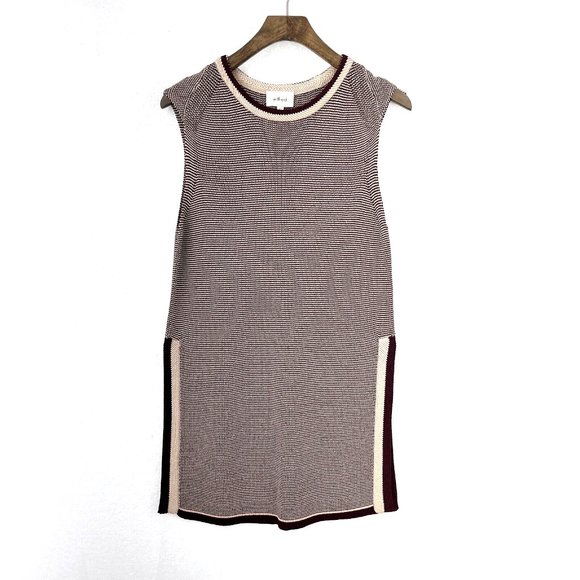 ARITZIA WILFRED Knit Sleeveless Long Slit Brown Sweater Size XS - Picture 1 of 4